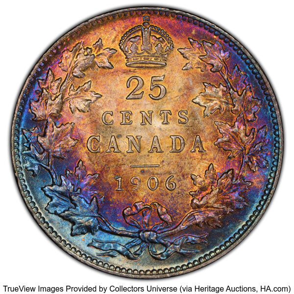 thumbnail for: 1906 Large Crown 25c PCGS MS63