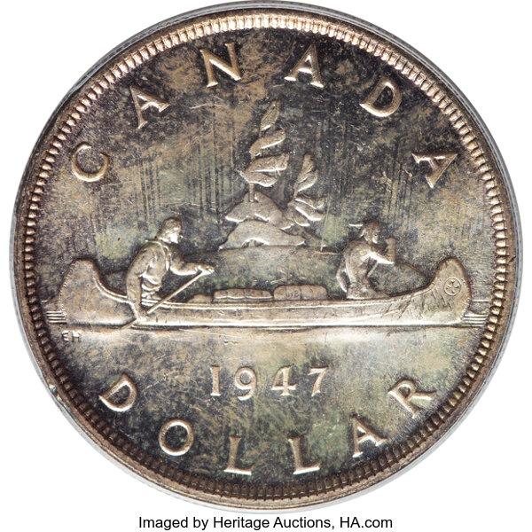 image for: 1947 Blunt 7 S$1  PCGS MS64