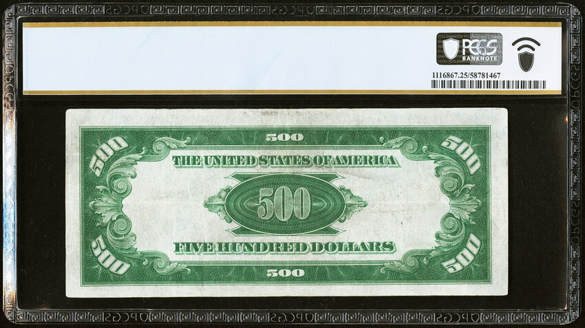 image for: Fr. 2201-B $500 1934 Federal Reserve Note. PCGS Banknote Very Fine 25....