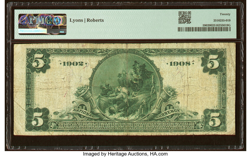 image for: Tipton, IN - $5 1902 Date Back Fr. 590 The Citizens National Bank Ch. # (M)7496 PMG Very Fine 20....
