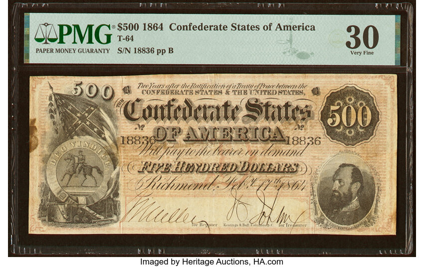 image for: T64 $500 1864 PMG Very Fine 30....