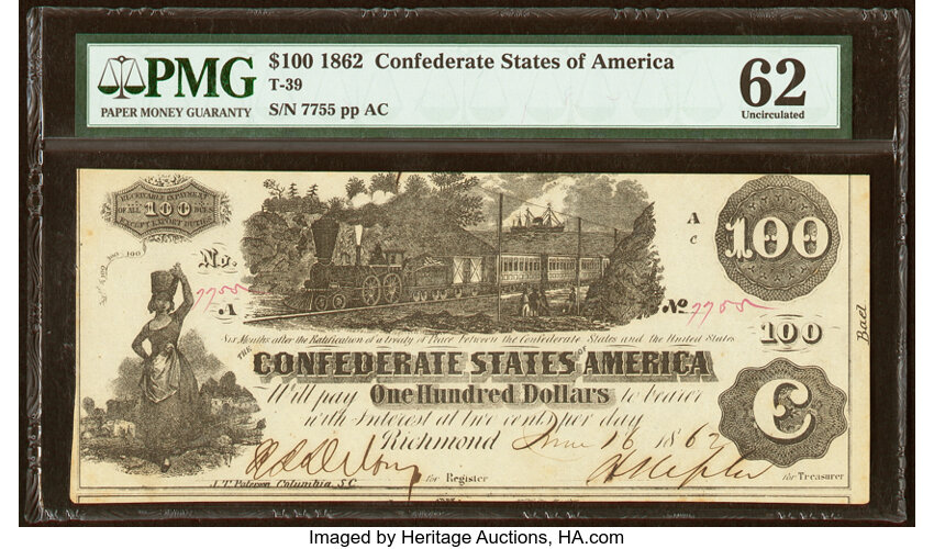 image for: T39 $100 1862 PF-5 Cr. 290 PMG Uncirculated 62....