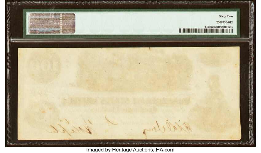 image for: T39 $100 1862 PF-5 Cr. 290 PMG Uncirculated 62....