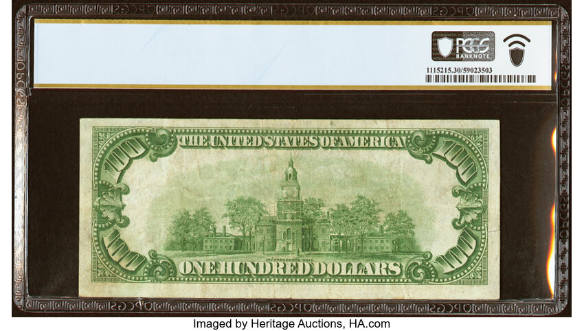 image for: Fr. 2150-G* $100 1928 Federal Reserve Star Note. PCGS Banknote Very Fine 30....