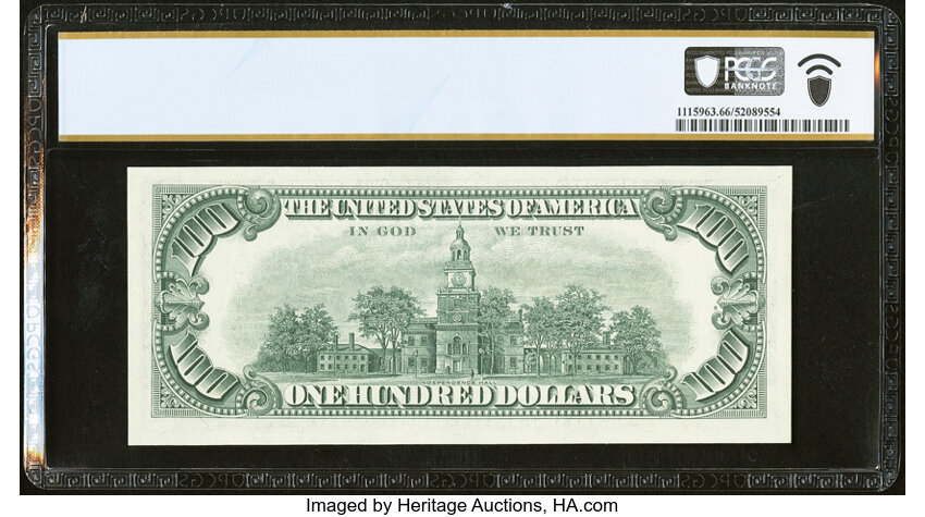 image for: Fr. 2164-G* $100 1969 Federal Reserve Star Note. PCGS Banknote Gem Unc 66 PPQ....