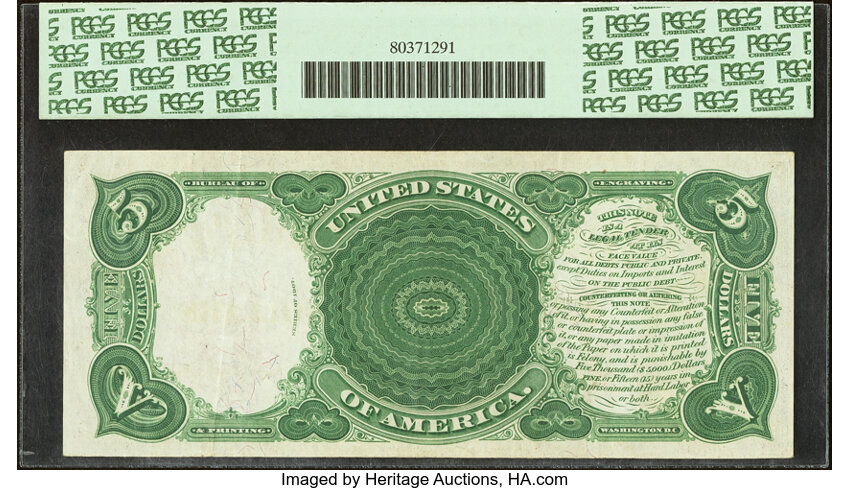 image for: Fr. 91* $5 1907 Legal Tender Star Note PCGS Extremely Fine 45PPQ....