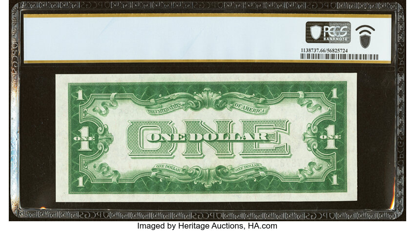 image for: Fr. 1600 $1 1928 Silver Certificate PCGS Banknote Gem Unc 66 PPQ....