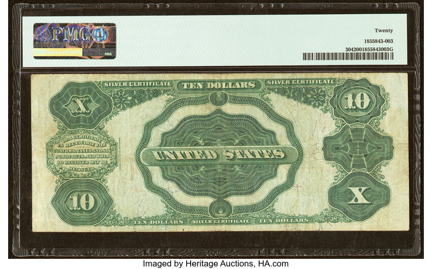 image for: Fr. 304 $10 1908 Silver Certificate PMG Very Fine 20....
