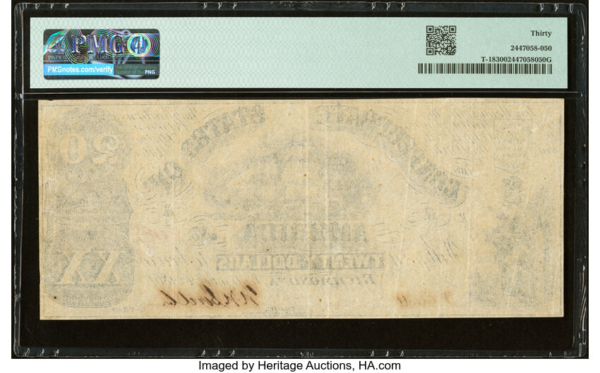 image for: T18 $20 1861 PF-7 Cr. 107 PMG Very Fine 30....