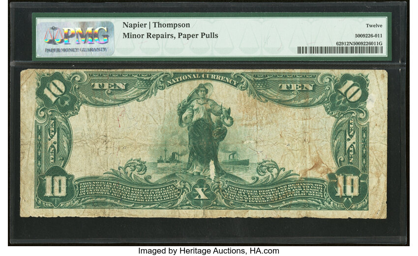 image for: Hartley, IA - $10 1902 Plain Back Fr. 629 The First National Bank Ch. # (M)4881 PMG Fine 12 Net....