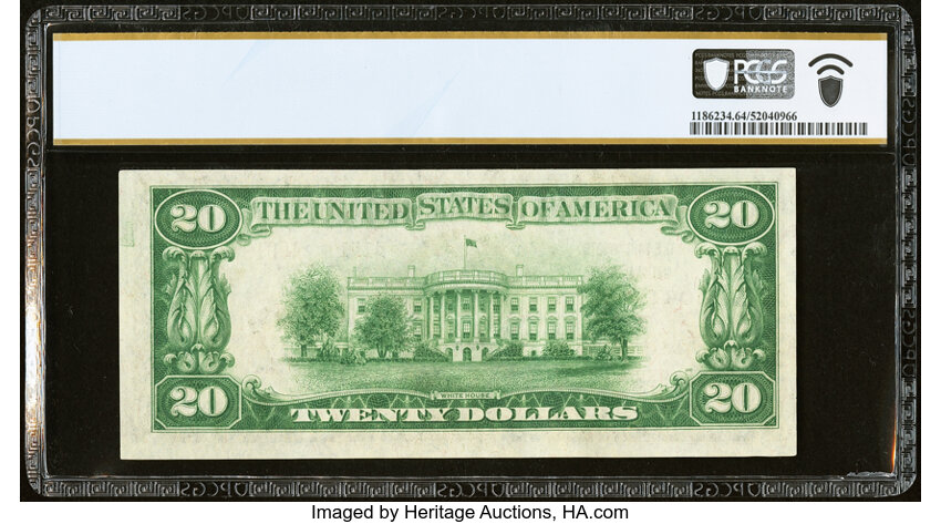 image for: Fort Worth, TX - $20 1929 Ty. 2 The Fort Worth National Bank Ch. # 3131 PCGS Banknote Choice Unc 64....