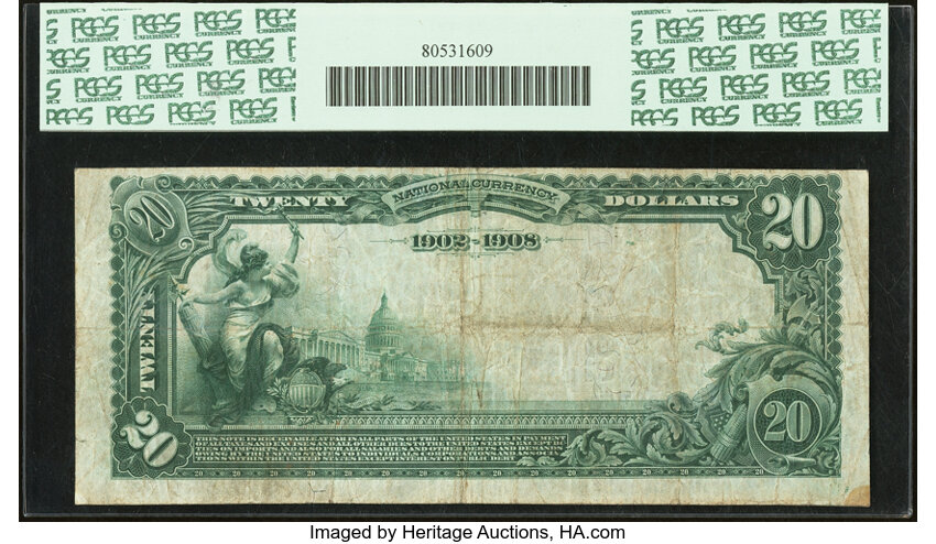 image for: Saint Paul, MN - $20 1902 Date Back Fr. 642 The National German-American Bank Ch. # (M)2943 PCGS Apparent Fine 15....