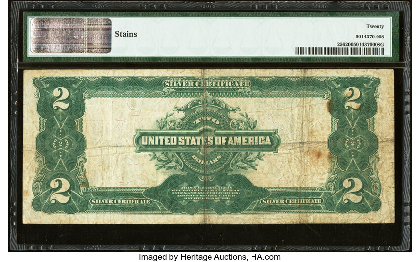 image for: Fr. 256 $2 1899 Silver Certificate PMG Very Fine 20....