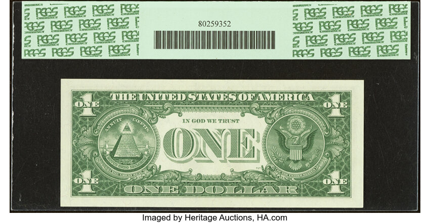 image for: Near Solid Serial Number 99999998 Fr. 1901-A $1 1963A Federal Reserve Note. PCGS Gem New 66PPQ....