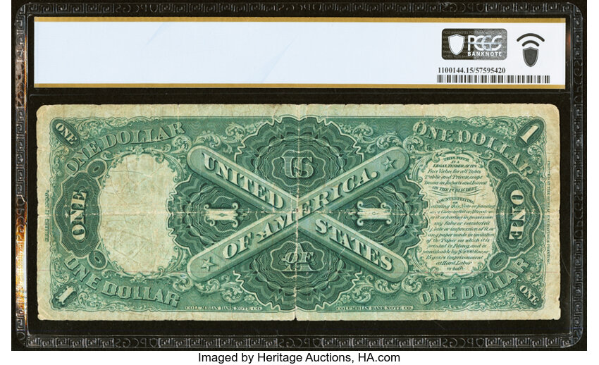 image for: Fr. 30 $1 1880 Legal Tender PCGS Banknote Choice Fine 15....