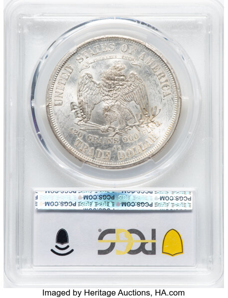 image for: 1874-CC Chopmarked Trade$ PCGS MS61