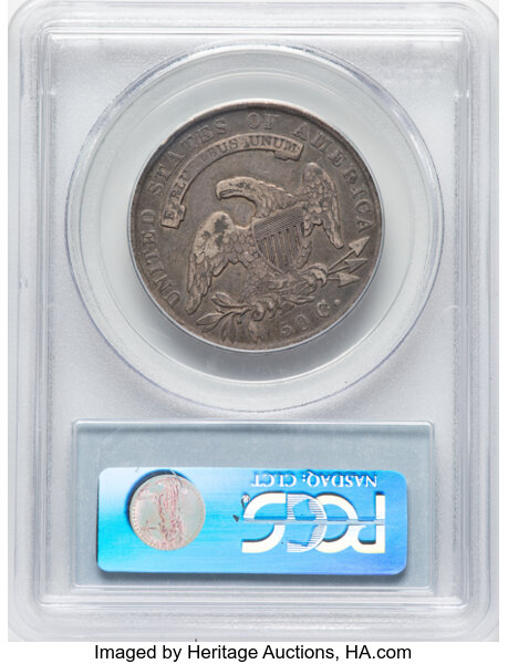 image for: 1836 50C Lettered Edge, O-114, R.2, VF35 PCGS. Ex: Manhattan Collection. PCGS Population: 3 in 35, 20 finer (11/25). CDN: $...