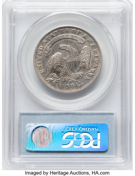 image for: 1834 50C Large Date, Small Letters, O-107, R.1, XF40 PCGS. Ex: Manhattan Collection. PCGS Population: 9 in 40, 35 finer (11...