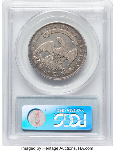 image for: 1834 50C Small Date, Small Letters, O-109, R.1, VF30 PCGS. Ex: Manhattan Collection. PCGS Population: 2 in 30, 39 finer (11...
