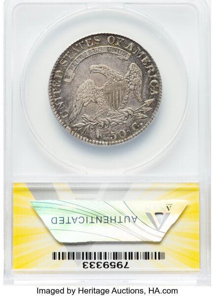 image for: 1821 50C O-103, R.1 -- Cleaned -- ANACS Details. VF35 Details. Mintage 1,305,797....