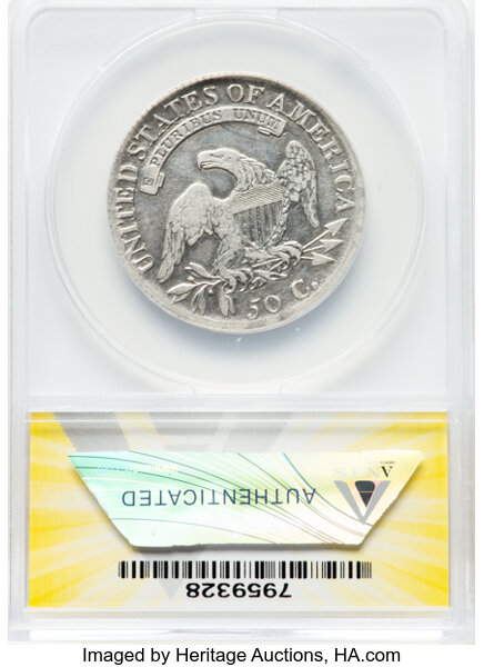 image for: 1813 50C O-105, R.1 -- Cleaned -- ANACS Details. VF35 Details. Mintage 1,241,903....