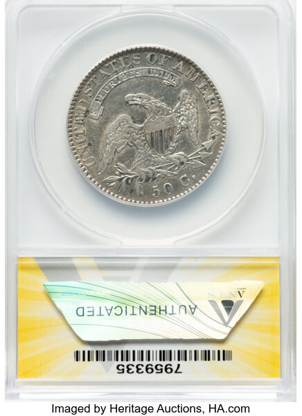 image for: 1822 50C O-104, R.2 -- Cleaned -- ANACS Details. XF40 Details. Mintage 1,559,573....