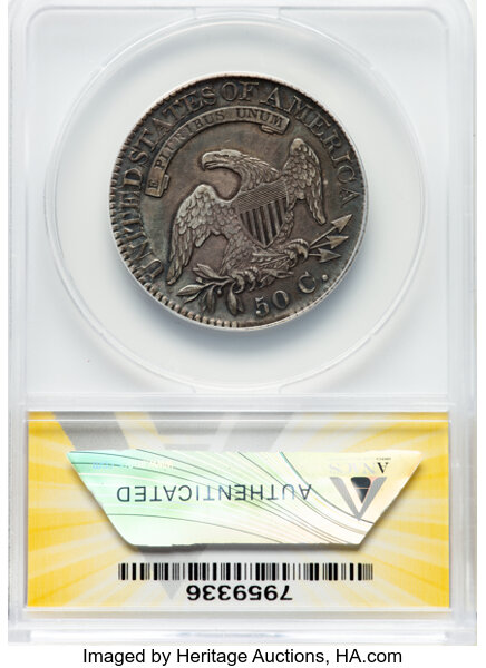 image for: 1824 50C O-113, R.2 -- Cleaned -- ANACS Details. XF45 Details. Mintage 3,504,954....