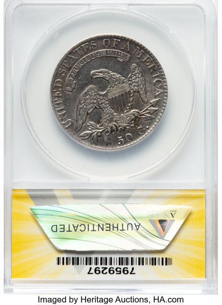 image for: 1825 50C O-115, R.3 -- Cleaned -- ANACS Details. XF45 Details. Mintage 2,900,000....