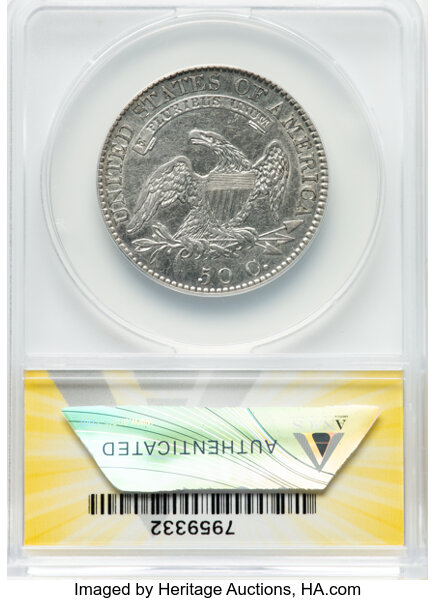 image for: 1820/19 50C Curl Base 2, O-102, R.1, XF45 ANACS. Mintage 751,122....
