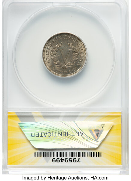 image for: 1883 No Cents 5c ANACS MS64