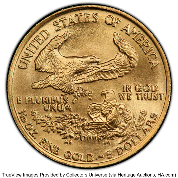 image for: 1986 Gold Eagle $5  PCGS MS69