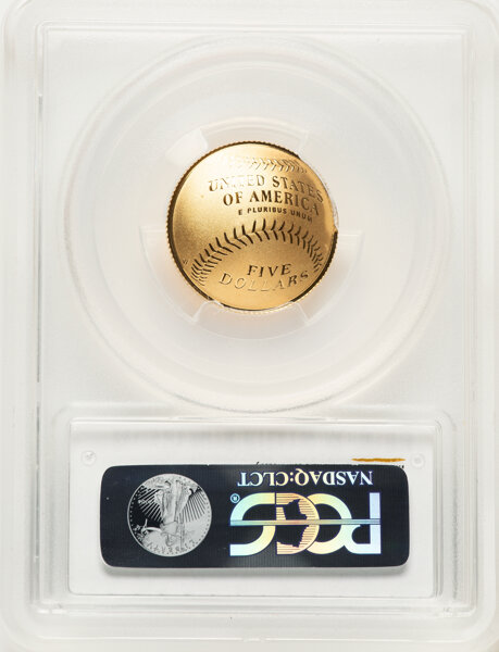 image for: 2014-W Baseball Hall of Fame G$5  PCGS PR69 DCAM
