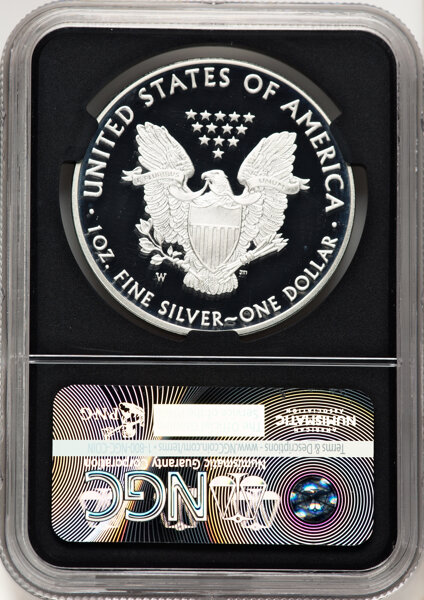 thumbnail for: 2016-W Silver Eagle, Lettered Edge, 30th Anniversary $1  NGC PR70 DCAM