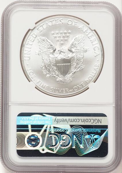 image for: 2014-(S) $1 Silver Eagle, Struck at San Francisco, MS70 NGC. Authentic hand-signed, John M. Mercanti. CDN: $71.18 Whsle. Bi...