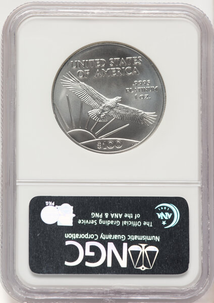 thumbnail for: 2007 Platinum Eagle P$100  NGC MS70