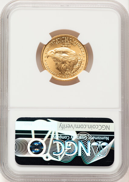 image for: 2021 $10 Quarter Ounce Gold Eagle, Type Two, MS69 NGC.  CDN: $1,059.94 Whsle. Bid for NGC/PCGS MS69....