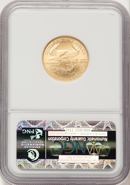 image for: 2008-W Gold Eagle, Burnished $10  NGC MS70