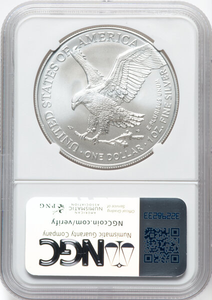 thumbnail for: 2025 Silver Eagle $1  NGC MS70