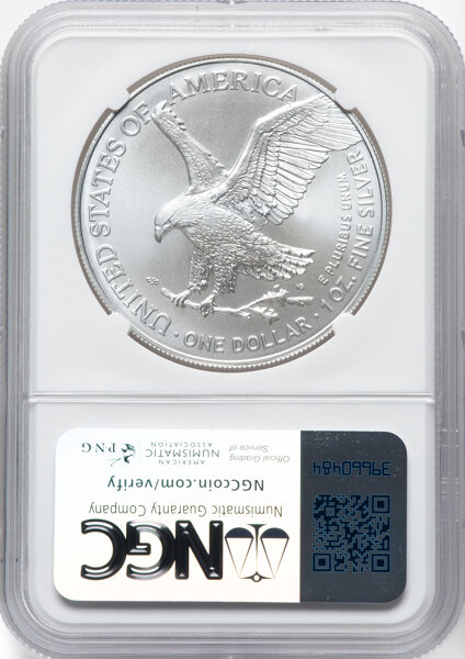 thumbnail for: 2025 Silver Eagle $1  NGC MS70