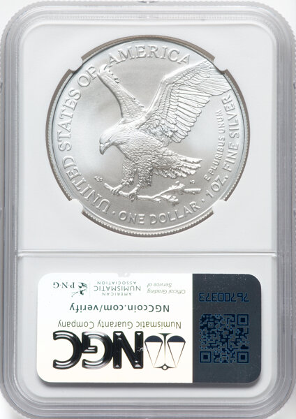 thumbnail for: 2025 Silver Eagle $1  NGC MS70