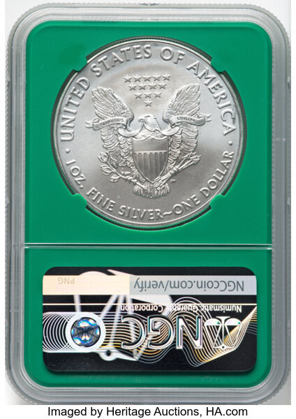 image for: 2020-(P) $1 Silver Eagle, Emergency Production Struck at Philadelphia, First Day of Release, MS70 NGC. Hand-signed, Edmund ...