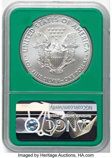 image for: 2020-(P) $1 Silver Eagle, Emergency Production Struck at Philadelphia, First Day of Release MS70 NGC. Hand-signed, Edmund C...