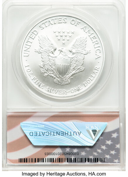 thumbnail for: 2005 Silver Eagle $1  ANACS MS70