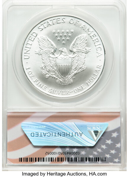 image for: 2000 Silver Eagle $1  ANACS MS70