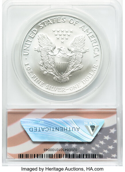 image for: 2003 Silver Eagle $1  ANACS MS70