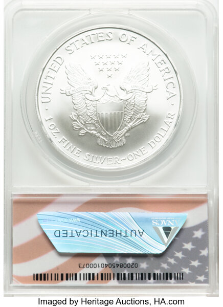 image for: 2007 Silver Eagle $1  ANACS MS70