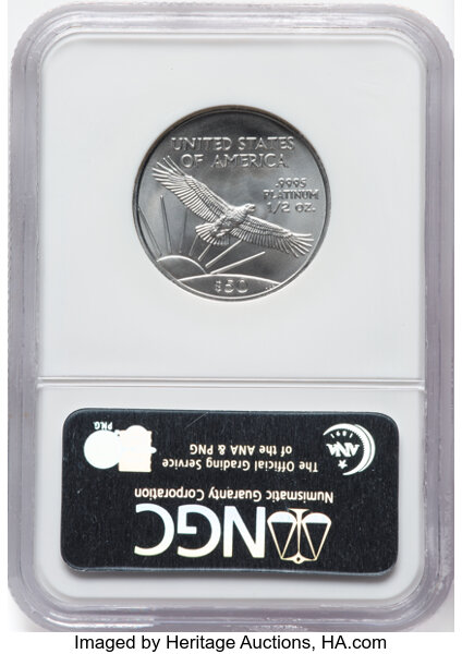 image for: 2007 $50 Half-Ounce Platinum MS69 NGC....