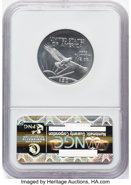 image for: 2008 $50 Half-Ounce Platinum Eagle MS70 NGC....