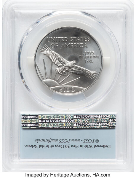 thumbnail for: 2021 Platinum Eagle P$100  PCGS MS70