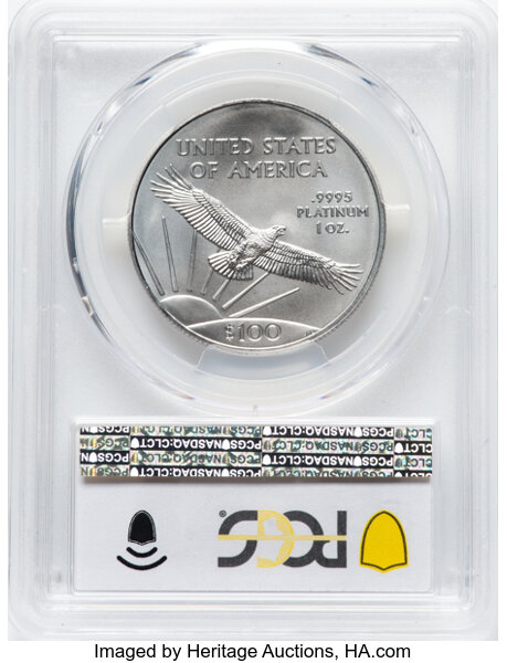 thumbnail for: 2020 Platinum Eagle P$100  PCGS MS70